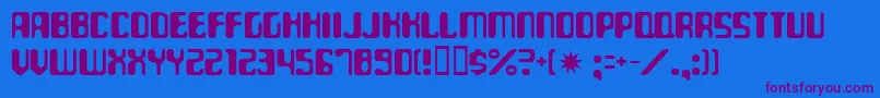 paraaminobenzoic Font – Purple Fonts on Blue Background