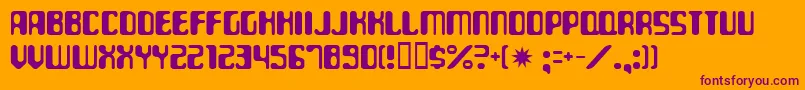 paraaminobenzoic Font – Purple Fonts on Orange Background