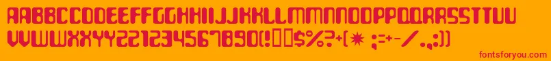 paraaminobenzoic Font – Red Fonts on Orange Background