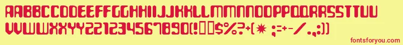 paraaminobenzoic Font – Red Fonts on Yellow Background