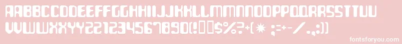 paraaminobenzoic Font – White Fonts on Pink Background