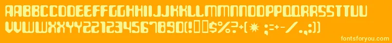 paraaminobenzoic Font – Yellow Fonts on Orange Background