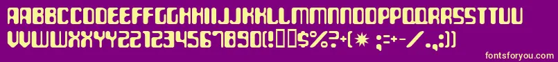 paraaminobenzoic Font – Yellow Fonts on Purple Background