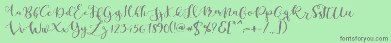 Parabellum Regular Font – Gray Fonts on Green Background