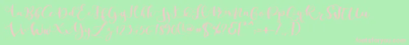 Czcionka Parabellum Regular – różowe czcionki na zielonym tle