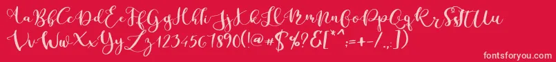 Parabellum Regular Font – Pink Fonts on Red Background