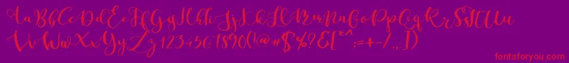 Parabellum Regular Font – Red Fonts on Purple Background
