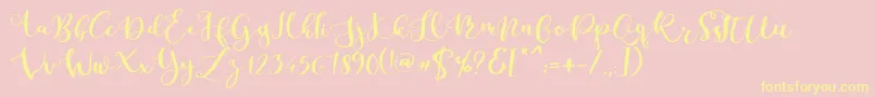 Parabellum Regular Font – Yellow Fonts on Pink Background