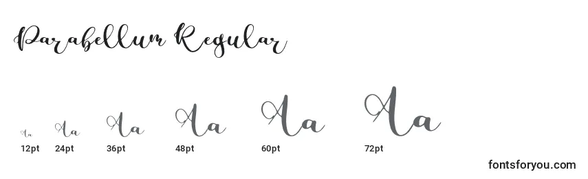 Parabellum Regular Font Sizes