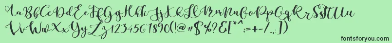 フォントParabellum Regular – 緑の背景に黒い文字