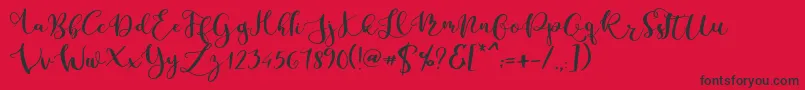 Parabellum Regular-Schriftart – Schwarze Schriften auf rotem Hintergrund