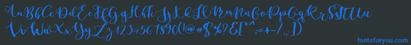 Parabellum Regular-Schriftart – Blaue Schriften auf schwarzem Hintergrund