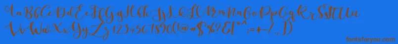 Шрифт Parabellum Regular – коричневые шрифты на синем фоне