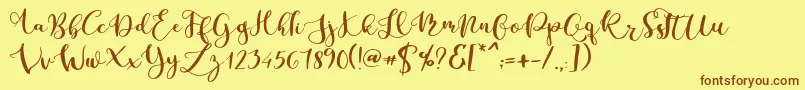 Шрифт Parabellum Regular – коричневые шрифты на жёлтом фоне