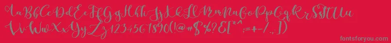 Parabellum Regular Font – Gray Fonts on Red Background
