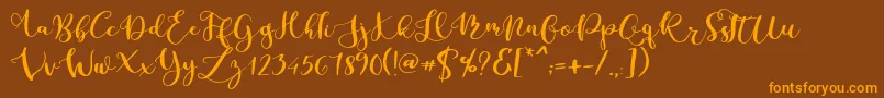 Шрифт Parabellum Regular – оранжевые шрифты на коричневом фоне