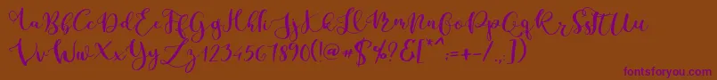Parabellum Regular Font – Purple Fonts on Brown Background
