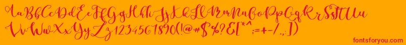 Parabellum Regular Font – Red Fonts on Orange Background