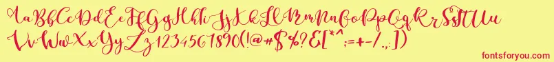Parabellum Regular Font – Red Fonts on Yellow Background