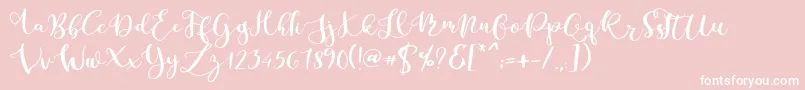 Parabellum Regular-Schriftart – Weiße Schriften auf rosa Hintergrund