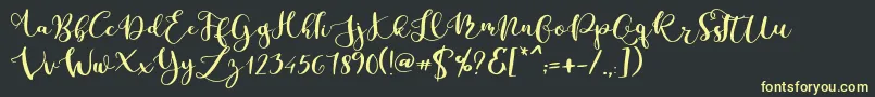 Parabellum Regular-Schriftart – Gelbe Schriften auf schwarzem Hintergrund