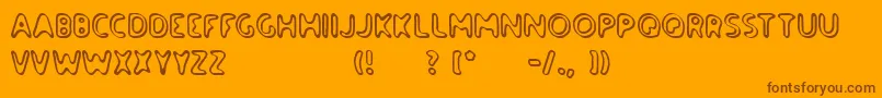 paradise road outline-fontti – ruskeat fontit oranssilla taustalla