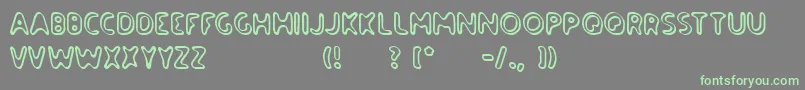 paradise road outline Font – Green Fonts on Gray Background