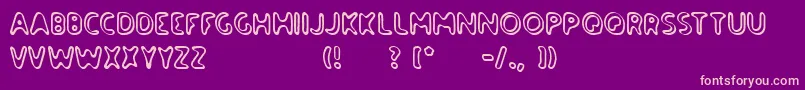 paradise road outline Font – Pink Fonts on Purple Background
