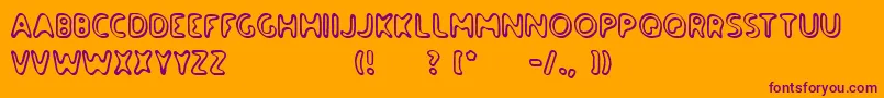 Więcej informacji o czcionce paradise road outline Czcionka paradise road outline – fioletowe czcionki na pomarańczowym tle