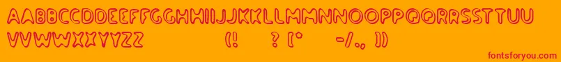 paradise road outline Font – Red Fonts on Orange Background