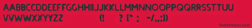 paradise road Font – Black Fonts on Red Background