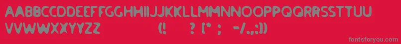 paradise road Font – Gray Fonts on Red Background