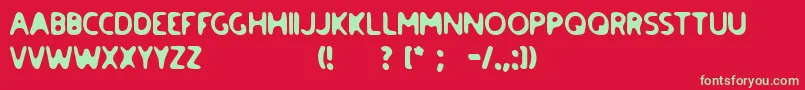 paradise road Font – Green Fonts on Red Background