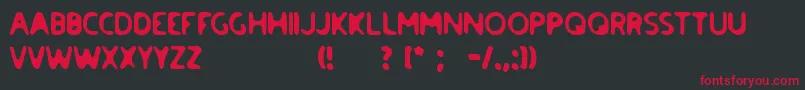 paradise road Font – Red Fonts on Black Background