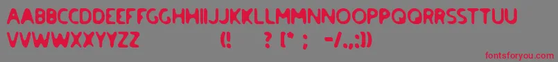 paradise road Font – Red Fonts on Gray Background