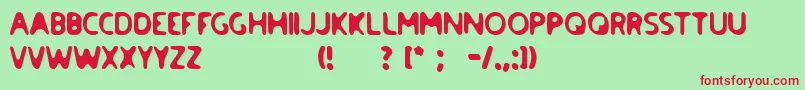 paradise road Font – Red Fonts on Green Background