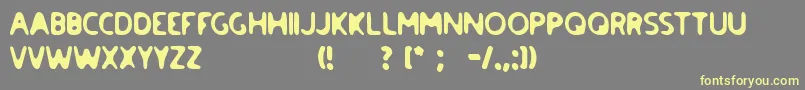 paradise road Font – Yellow Fonts on Gray Background