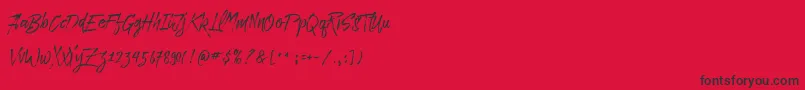 Paradise Typeface Free Demo Font – Black Fonts on Red Background