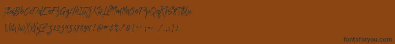 Paradise Typeface Free Demo Font – Black Fonts on Brown Background