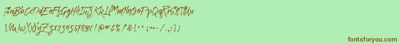 Paradise Typeface Free Demo Font – Brown Fonts on Green Background
