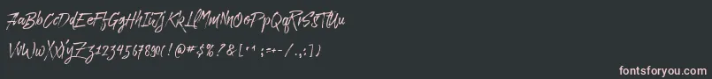 Paradise Typeface Free Demo Font – Pink Fonts on Black Background