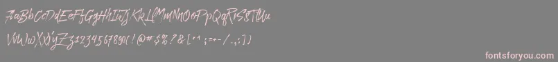 フォントParadise Typeface Free Demo – 灰色の背景にピンクのフォント