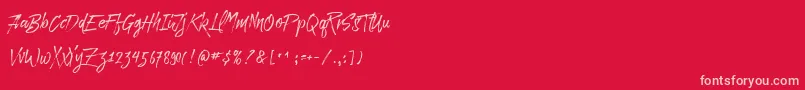 fuente Paradise Typeface Free Demo – Fuentes Rosadas Sobre Fondo Rojo