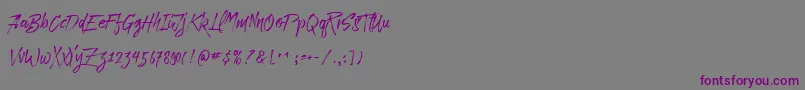 Police Paradise Typeface Free Demo – polices violettes sur fond gris