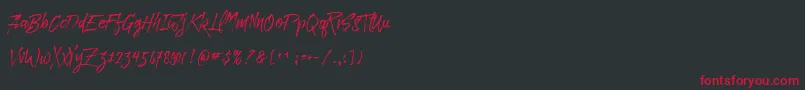 フォントParadise Typeface Free Demo – 黒い背景に赤い文字