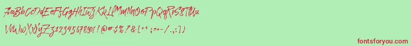 Paradise Typeface Free Demo Font – Red Fonts on Green Background