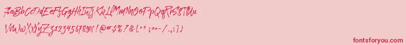 Paradise Typeface Free Demo Font – Red Fonts on Pink Background