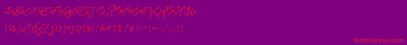 fuente Paradise Typeface Free Demo – Fuentes Rojas Sobre Fondo Morado
