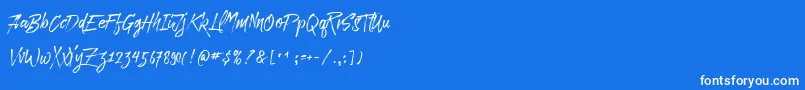 Paradise Typeface Free Demo Font – White Fonts on Blue Background