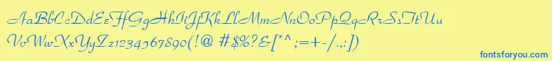 Więcej informacji o czcionce paradise Czcionka paradise – niebieskie czcionki na żółtym tle